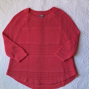 Aerie by American Eagle Women’s XS 3/4 Sleeve 💯 Cotton Pink Sweater